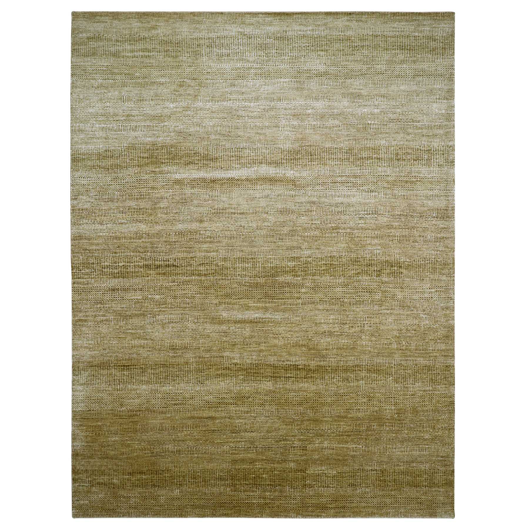 9'x12'1" Shades of Brown, Wool and Silk, Hand Knotted, Modern Grass Design, Tone on Tone, Oriental Rug 